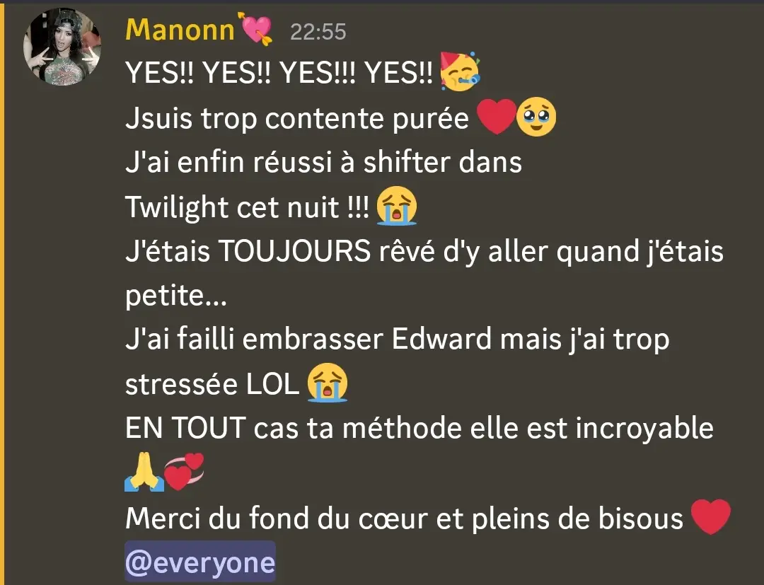 Témoignage de Manonn — shift dans Twilight