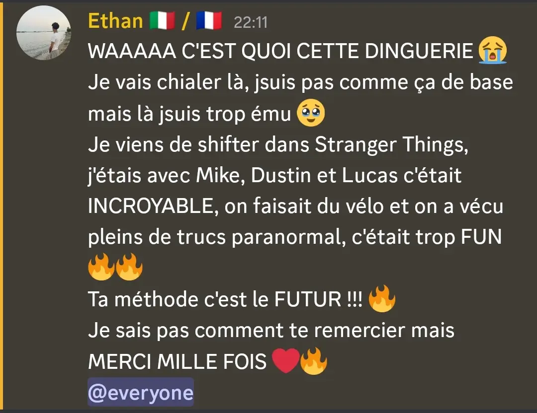 Témoignage de Ethan — shift dans Stranger Things