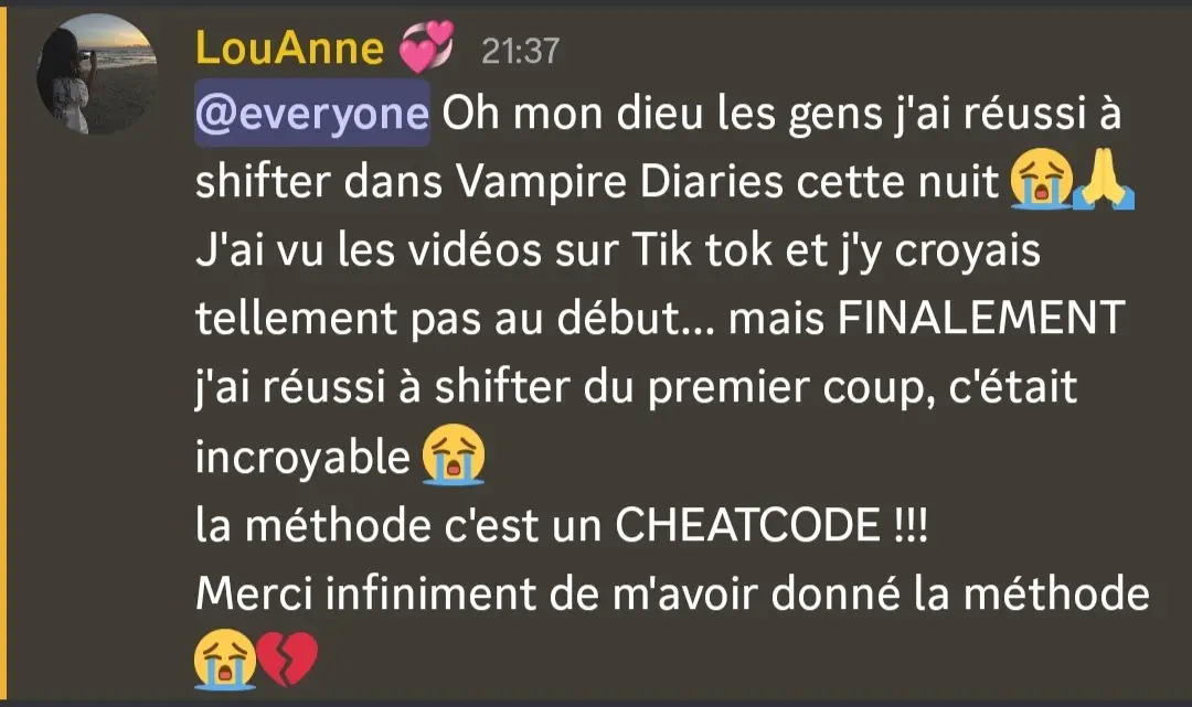 Témoignage de LouAnne — shift dans Vampire Diaries