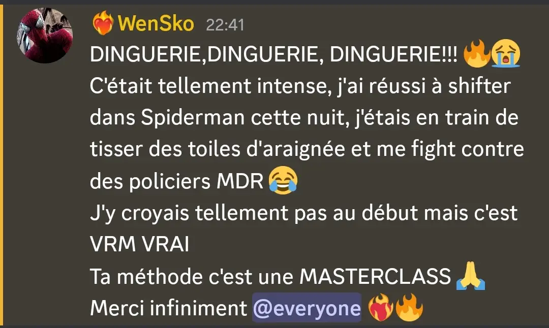 Témoignage de WenSko — shift dans Spider-Man