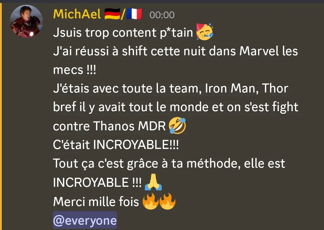 Témoignage de MichAel — shift dans Marvel