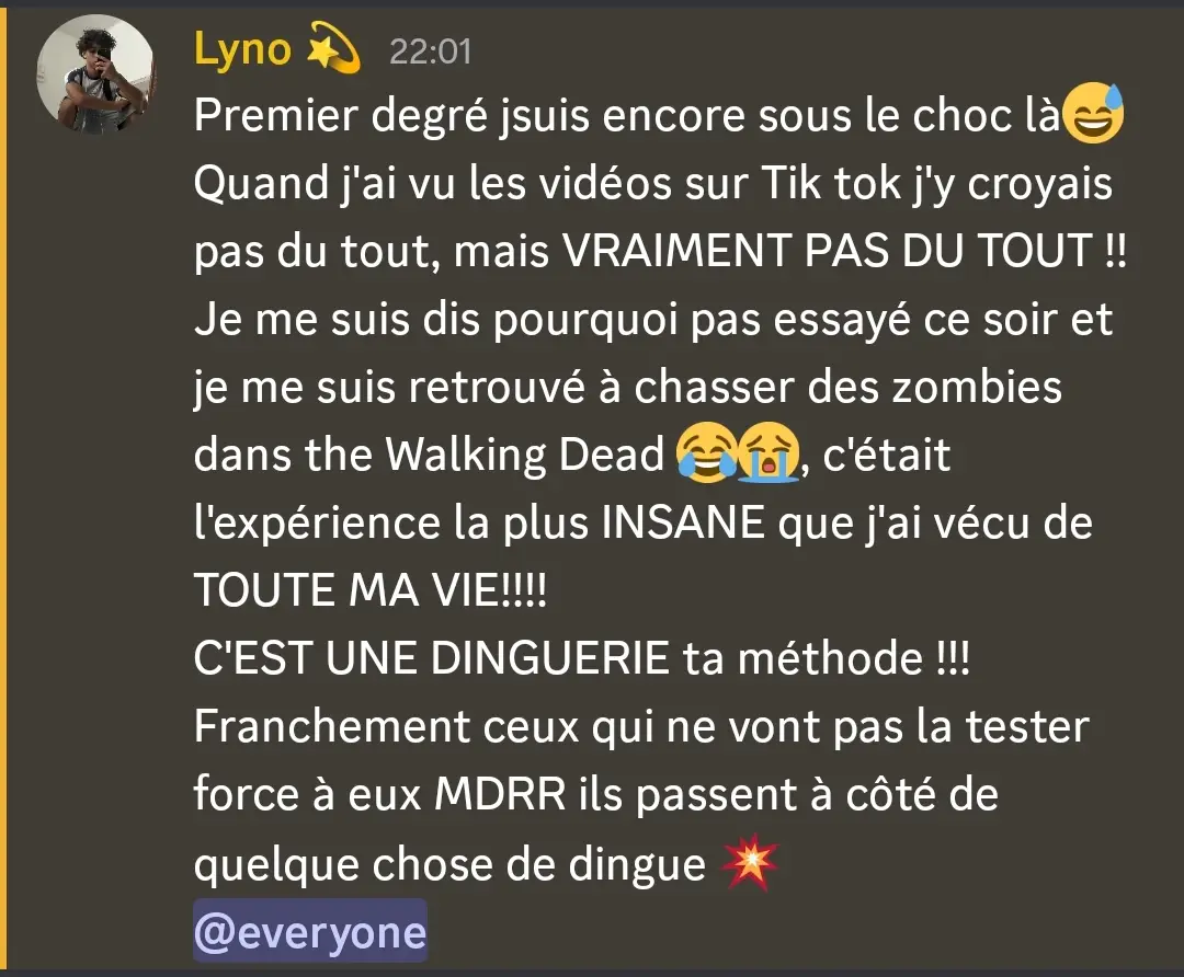 Témoignage de Lyno — shift dans The Walking Dead
